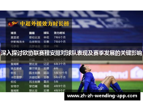 深入探讨欧协联赛程安排对球队表现及赛季发展的关键影响